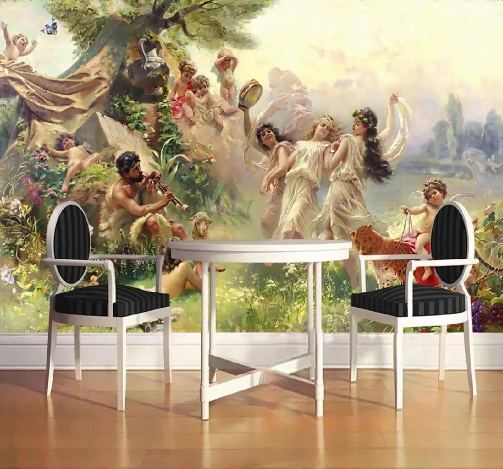 Papier peint 3D moderne pour salon et chambre décor personnages animaux