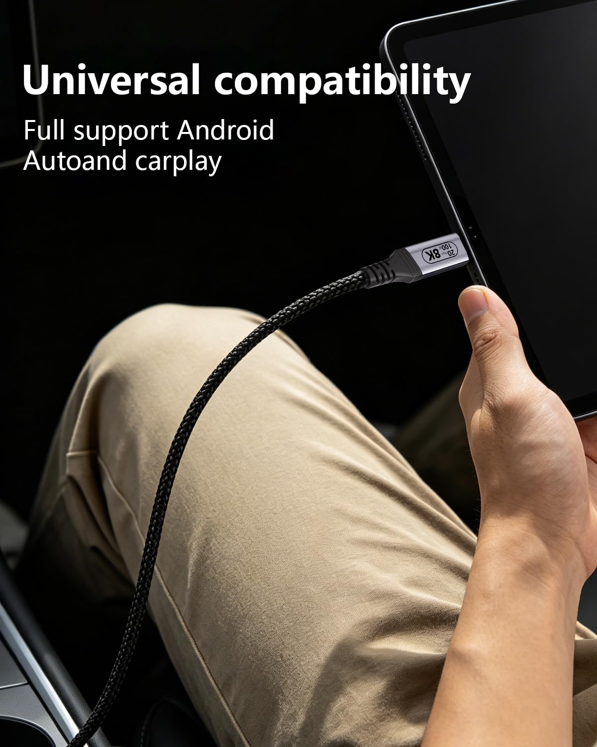 lang USB C Kabel 6M,[2 Stück 6m]USB-C auf USB-C 3.2 Gen2 Schnellladekabel,20 Gbps Datenübertragung, 100W 20V/5A Ladekabel USB C,8K@30Hz & 4K@120Hz Video übertragung für Laptop, Mobiltelefon