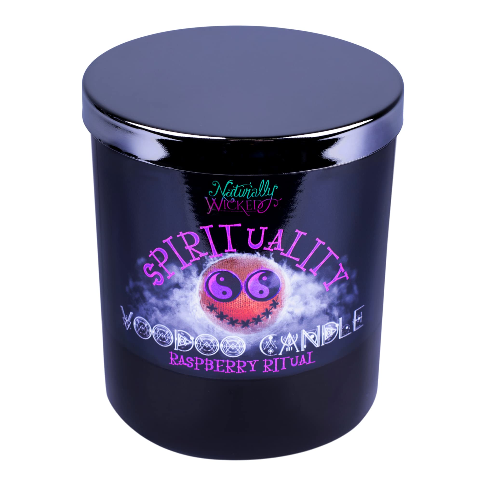 Naturally Wicked Voodoo Spirituality Candle Set - Inc. Voodoo Doll, Crystal, Wood Wick, Raspberry Ritual Scent & Gift Box - Image 2