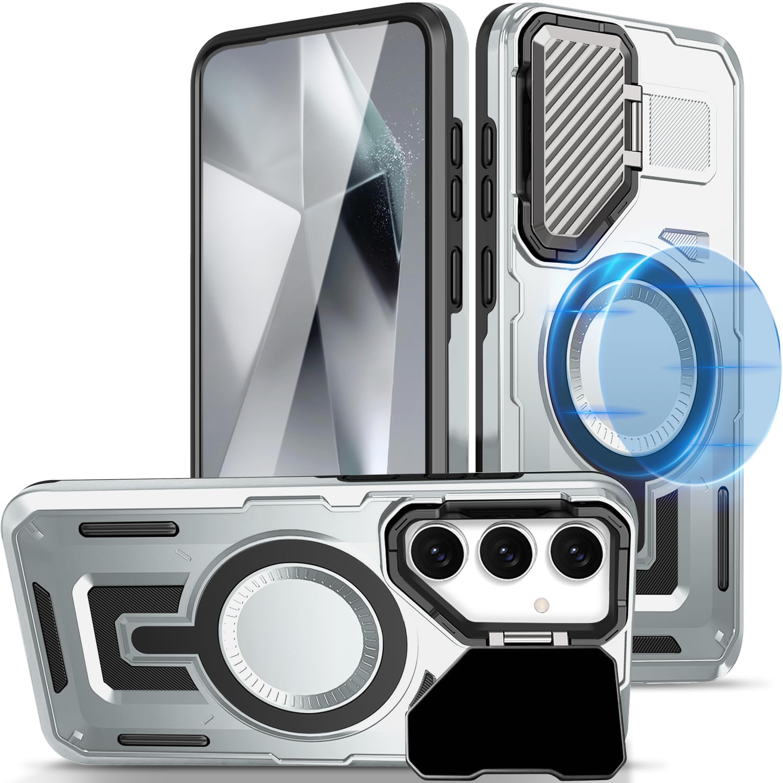 Photo 1 of EMMPITU Magnetic Case for Samsung Galaxy S24 with Kickstand