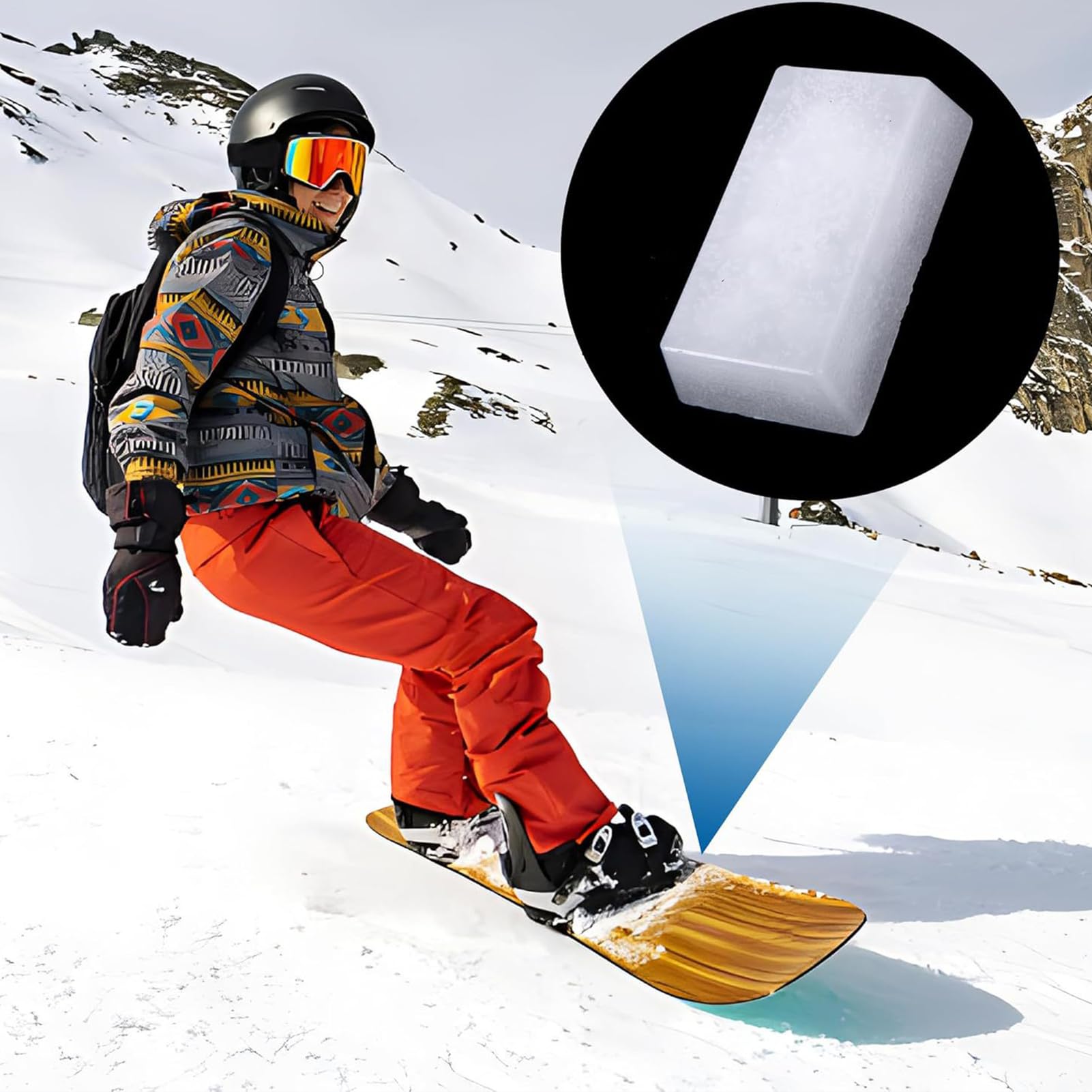 Générique Fart de Ski - Taille 8x5,5x2cm | de Glisse Universelle, mélange de Universel pour Toutes Les Saisons, la de Ski est principalement utilisée pour réduire la Friction, améliorer la Glisse - 2