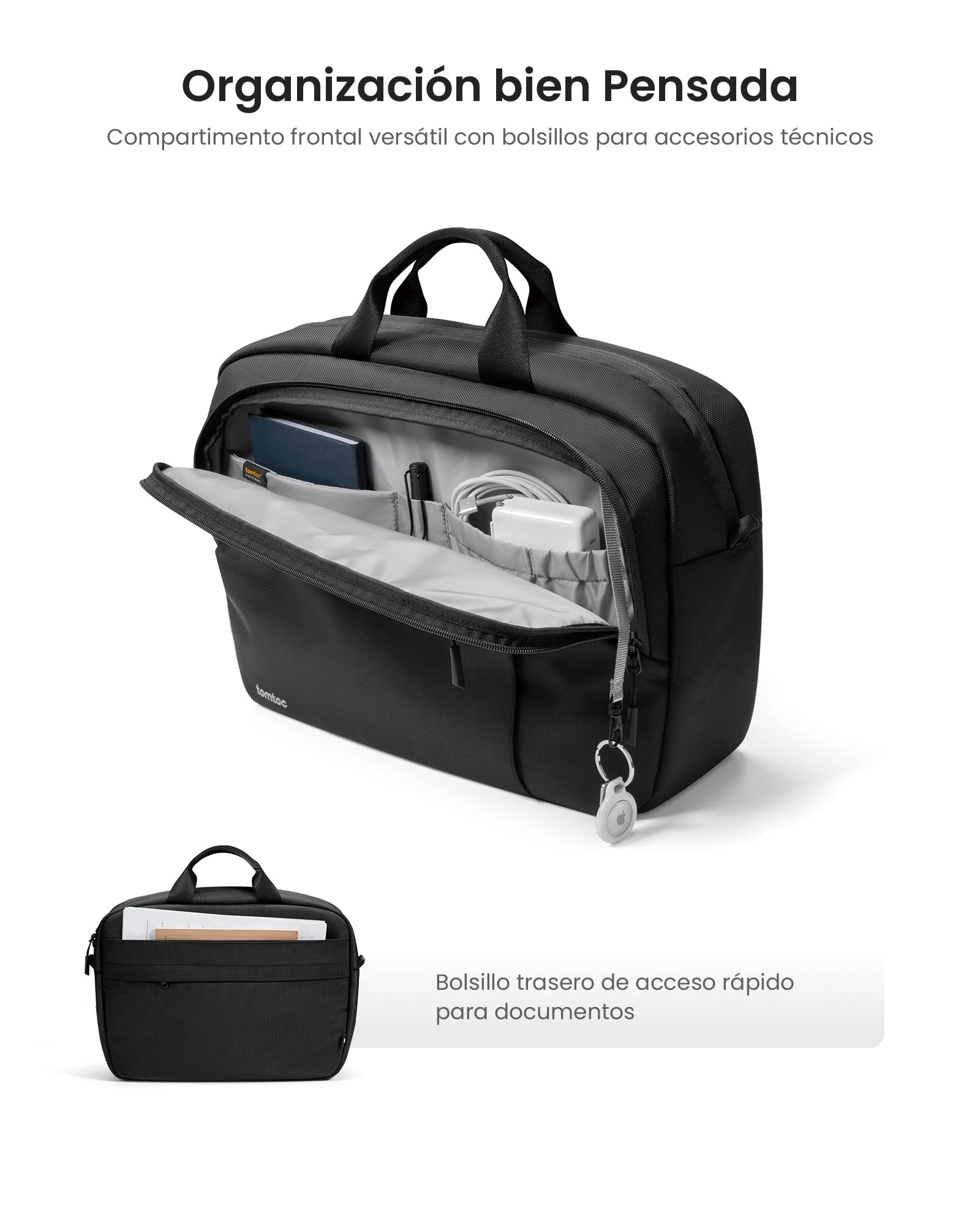 tomtoc Multifuncional Bolsa de hombro Bolsa de ordenador portátil para 13-14 pulgadas MacBook Air/Pro, 2024 13,5" Microsoft Surface Laptop 6, Lenovo ThinkPad/Dell Inspiron/ASUS ZenBook/Acer Aspire 14