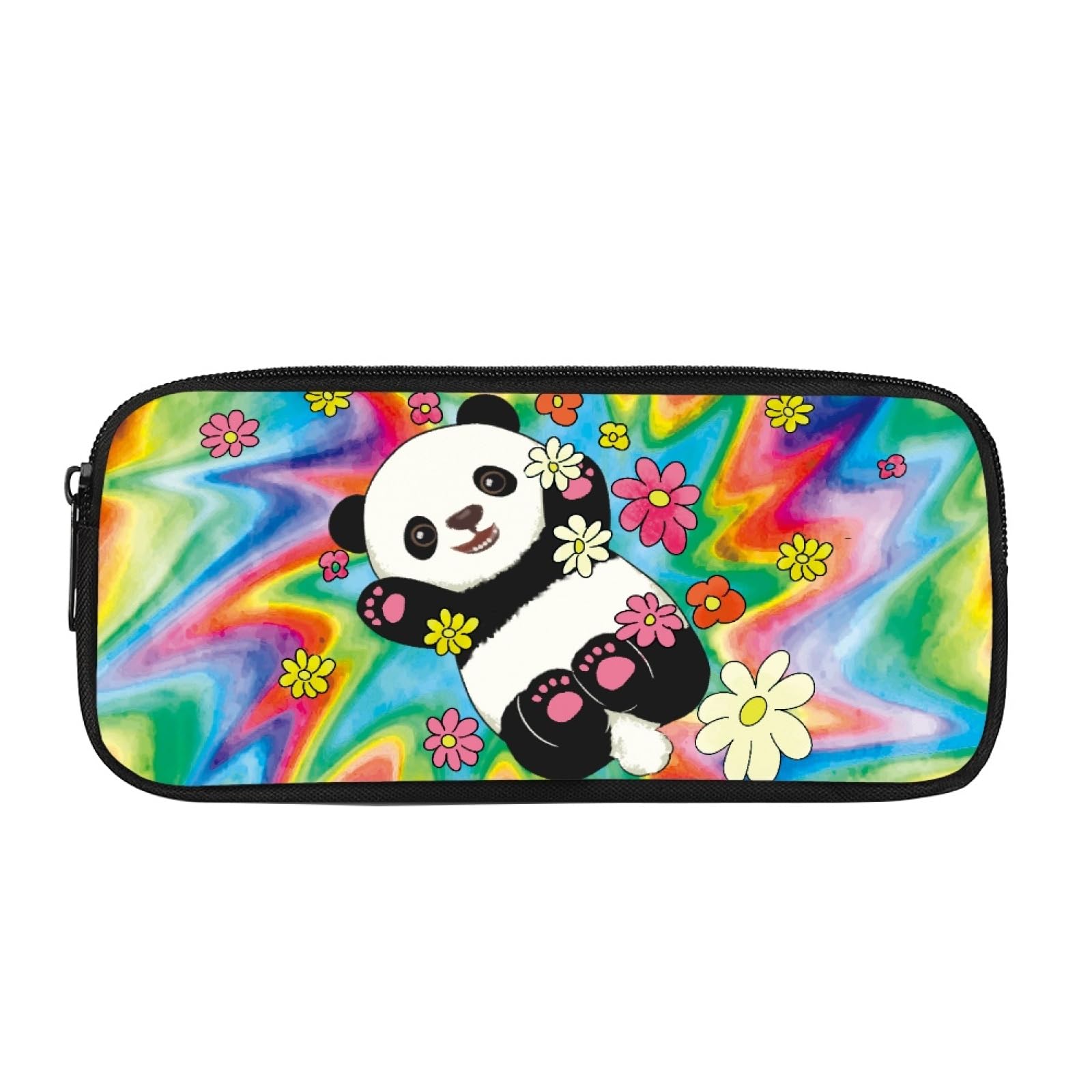 Coloranimal Rainbow Floral Panda Pencil Box for Girls Kids Pencil Pouch with Zipper for 3Th/4Th Grade Lightweight Pencil Bag Organizer School Supplies for Teens — image 1
