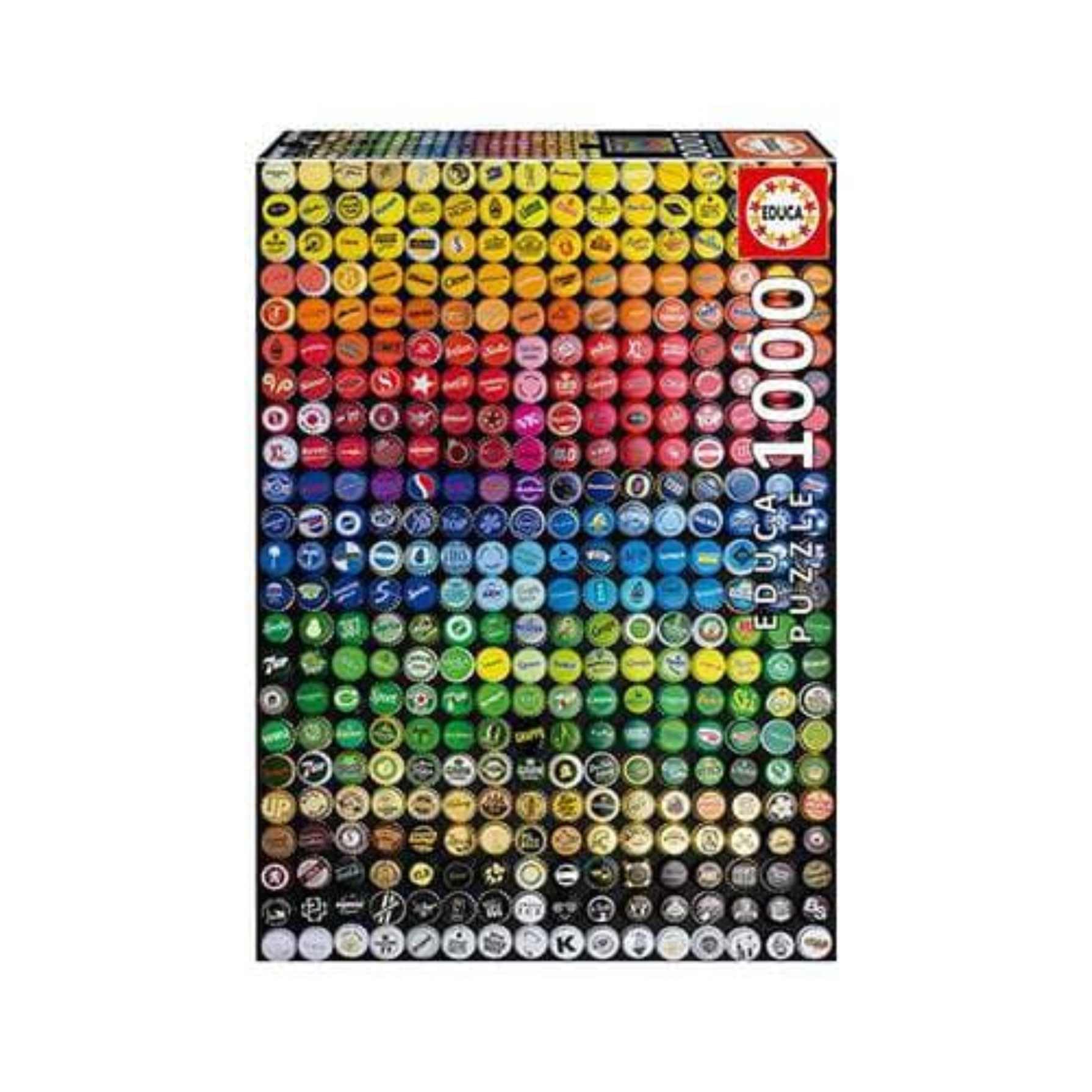 EducaBottle Caps Collage - 1000 Piece Jigsaw Puzzle - Puzzle Glue Included - Completed Image Measures 26.8" x 18.9" - Ages 14+ (19026)The Forest Stewardship Council