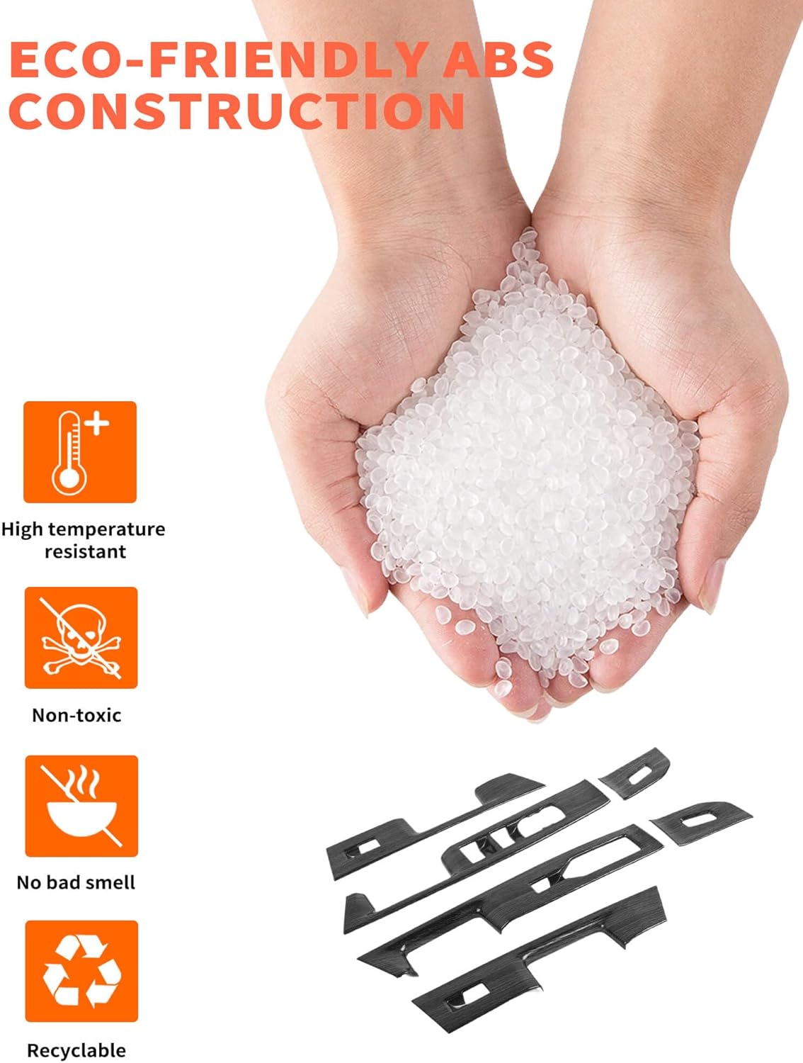 Savadicar Black Wood Grain Interior Accessories - Door Window Button Panel Trim Cover for Ford F150 (2021-present) - Premium Texture Interior Decor Upgrade Kit, 4-Piece Set