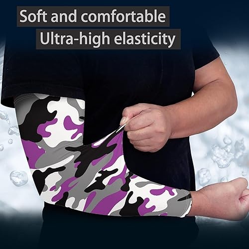 Vista 17 de CLOHOMIN Mangas para brazos, protección solar, mangas de compresión, cubierta de tatuaje para mujeres y hombres, manga deportiva atlética refrescante