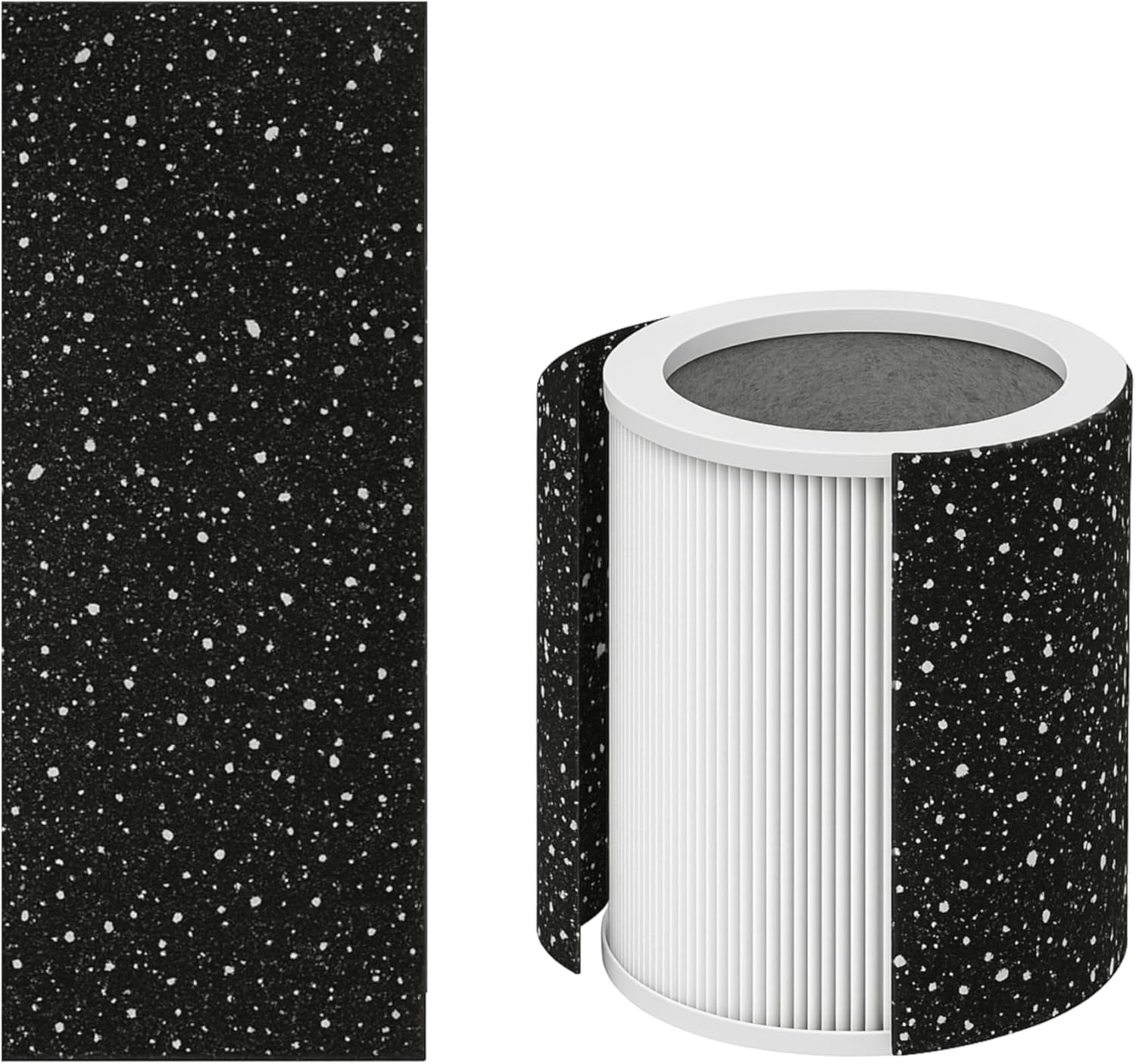 Nispira HP400 Series H-HF400-VP Filter Replacement Compatible with Hunter HP400 Cylindrical Tower Air Purifier True HEPA Activated Carbon Pre-Filter 2 Pack - Image 6