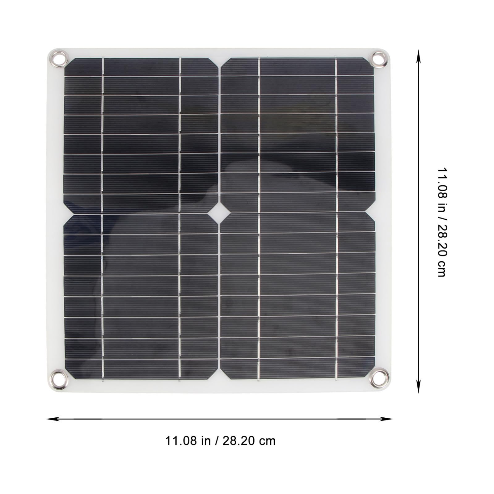 Caricatore Solare 40w in Silicio Monocristallino, Usb, Nero