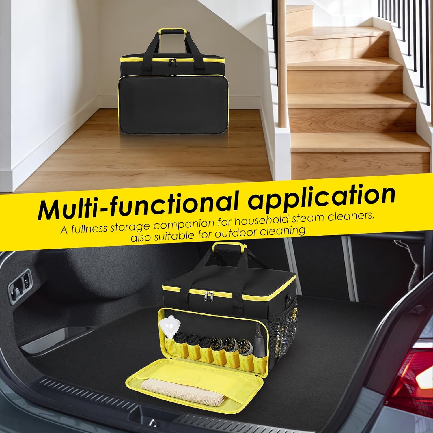 Storage Bag Compatible with C900134 Steamer, Portable Steam Cleaner Carrying Case with Adjustable Shoulder Strap for Accessories