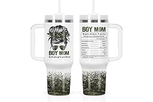 Boy Mom Nutrition Fact 40 oz Tumbler, Best Gift for Mother's Day from Boys