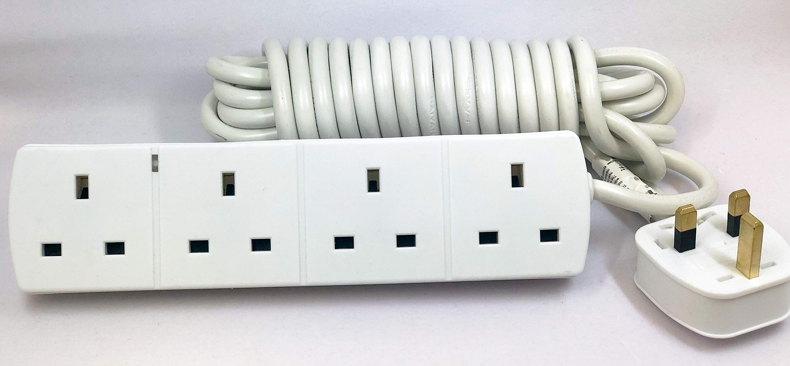 Powerplus 4 Way 5 Metre Extension Lead 13 Amp 240 V Ac 5055203809382