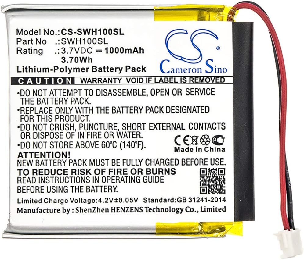 Replacement Battery Compatible with WH-1000MX4 fits Part no SP 624038 SM-03 1588-0911 LIS1662HNPC 1000mAh