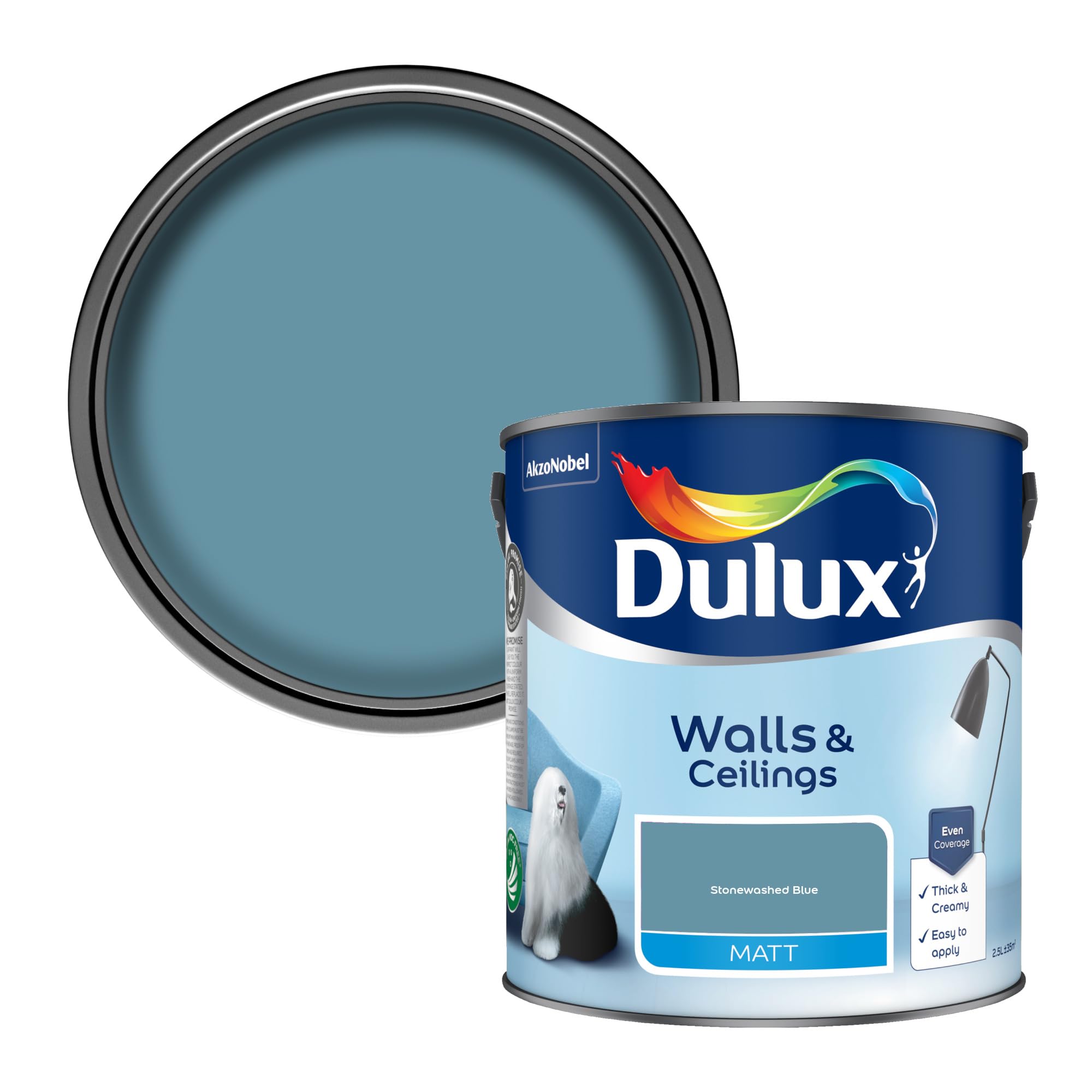 Dulux Blue Matt Stonewashed 2.5L