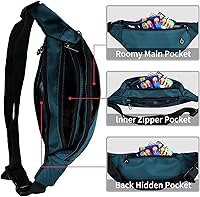 Vista 170 de Riñonera para hombres y mujeres, impermeable, para deportes, para viajes, senderismo, correr