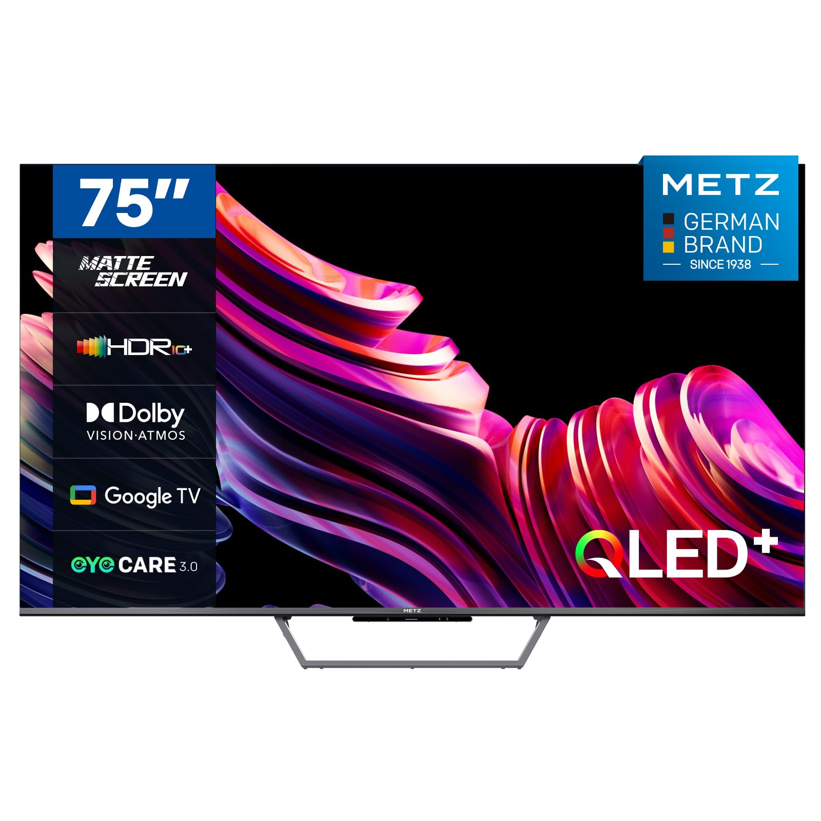 schermo intelligente metz 75 pollici qled 4k_hd modernonero