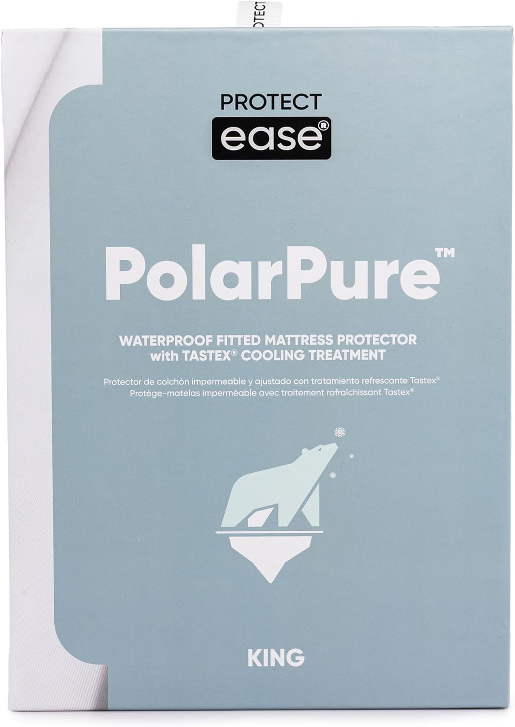 ProtectEase PolarPure™ Mattress Cover with Ultra-Fresh® Treatment - Waterproof, Protects Against Moisture, Spills, Stains, Machine Washable, Snug Fit with an Extra 4 Corner Elastic, White (Twin)