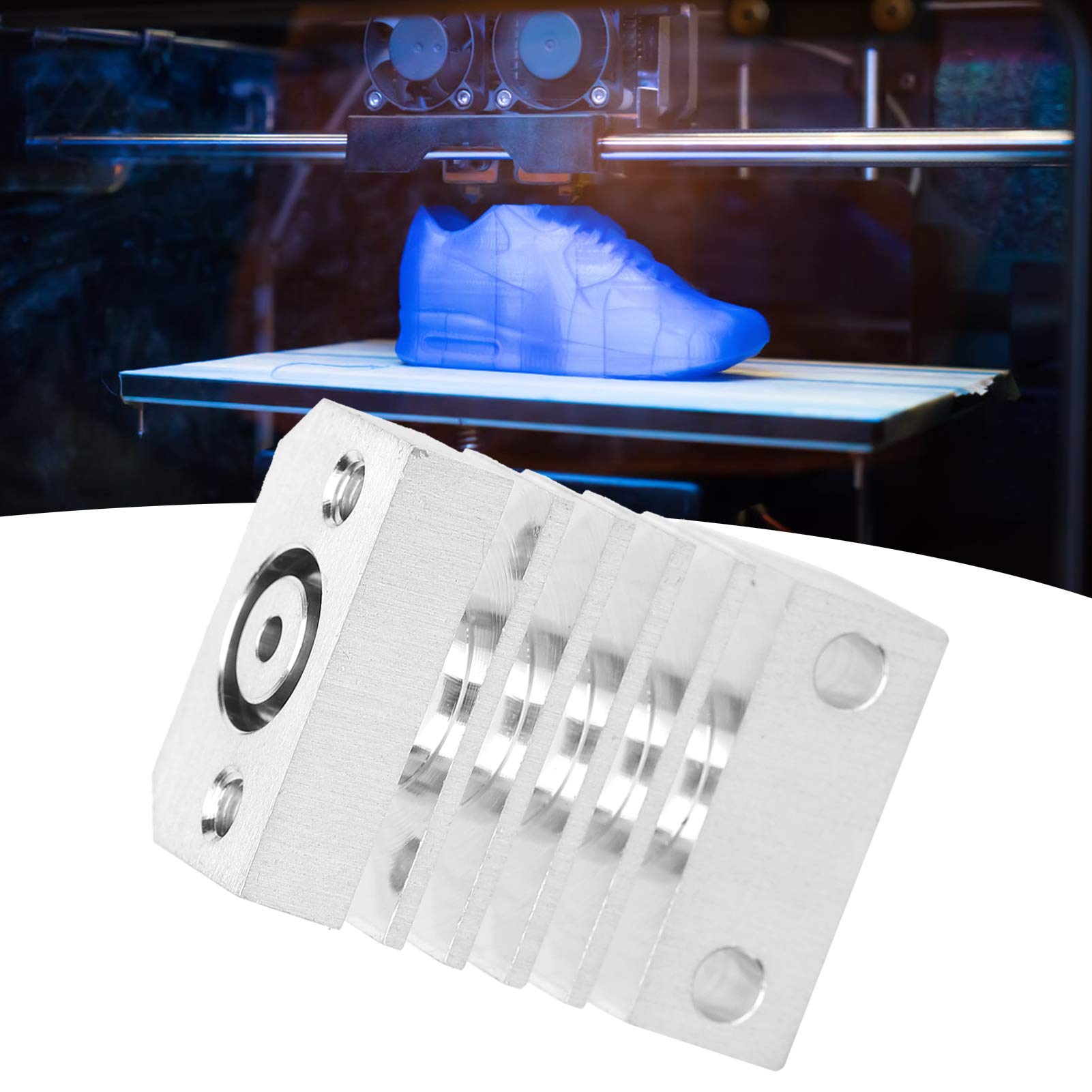 Hot End Heatsink Block, 2.5~4Mm / 0.1~0.2In Good Performance Easy To Carry Heatsink Hotend, 3D Printer Accessories for CR-10