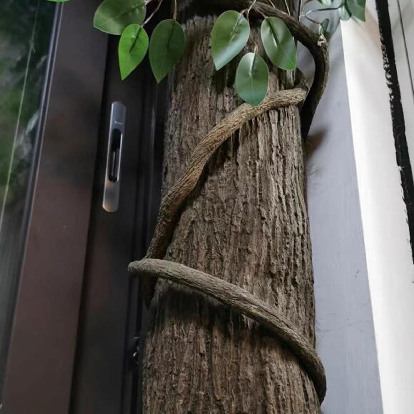 Sztuczna dekoracja kwiatowa z kory drzew, sztuczna kora bożonarodzeniowa, pomysł na majsterkowanie do ogrodu, brązowy, różne rozmiary (2 m x 0,5 m)