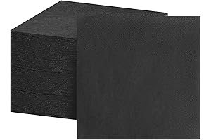 FLOWERCAT Disposable Black Napkins