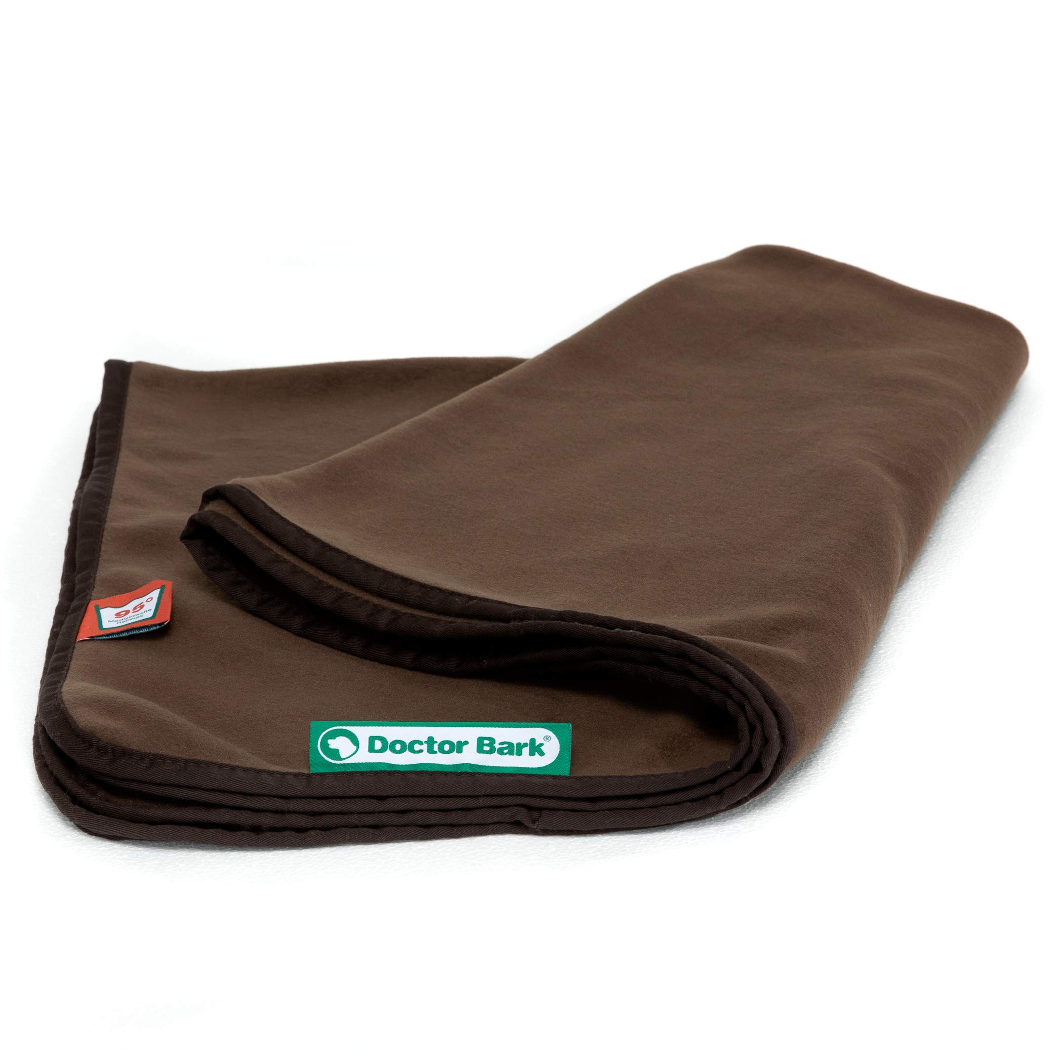 Doctor Bark | kuschelige Hundedecke waschbar bis 95°C, hygienische, weiche Fleecedecke für Sofa und Hundebett, Flauschige Haustierdecke - Made in Germany (L - 120x90 cm/Braun)