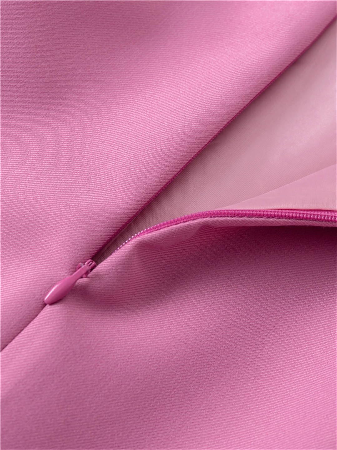 Gonna a tubino da donna, sexy, a vita alta, colore rosa
