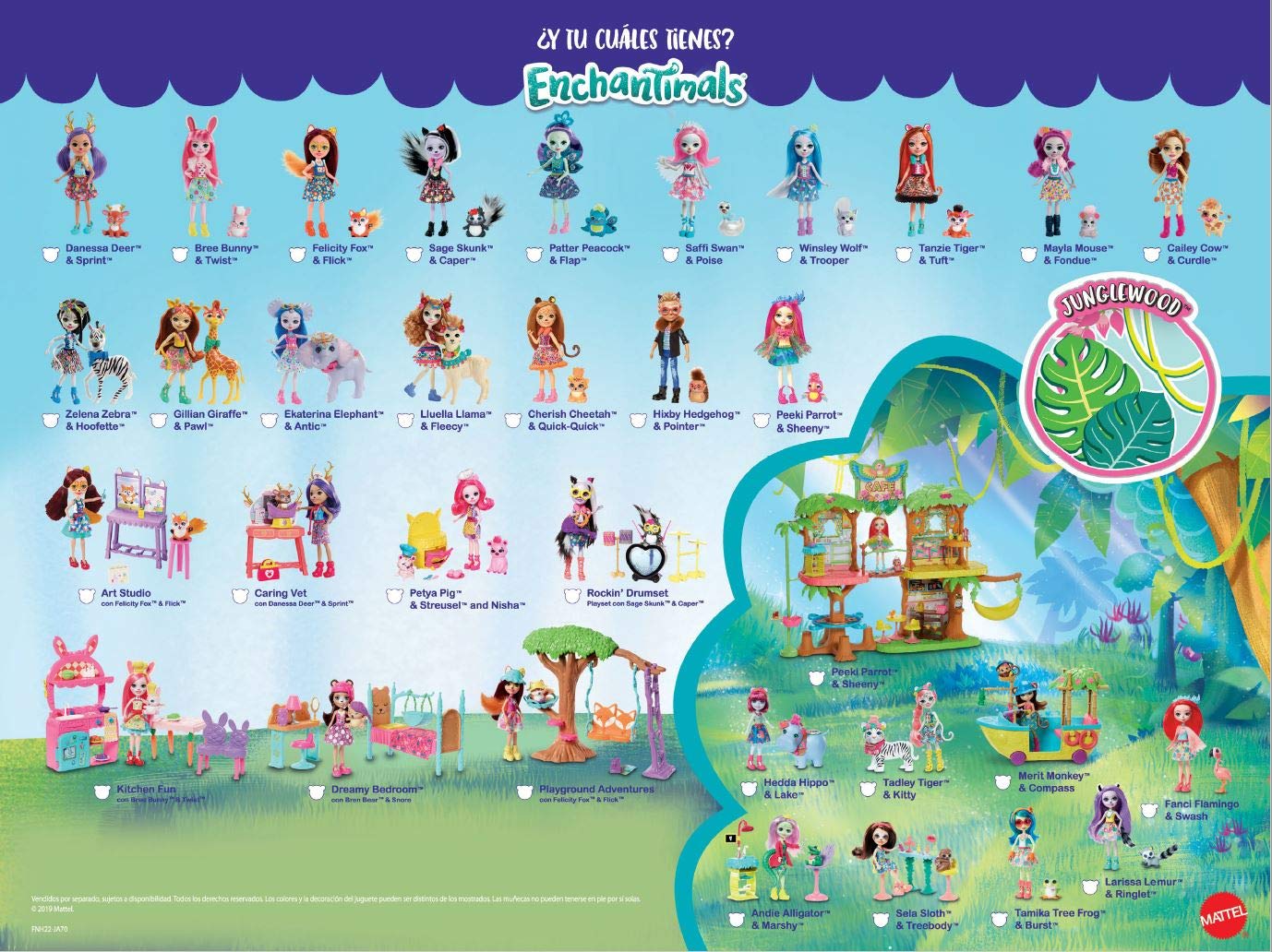 Enchantimals Barco de la Selva mágica con muñeca Merit Monkey (Mattel GFN58)