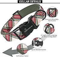 Vista 186 de Aring Pet Collar de algodón, ligero y ajustable, con hebilla de liberación rápida para perros pequeños, medianos y grandes, para cachorros, XS