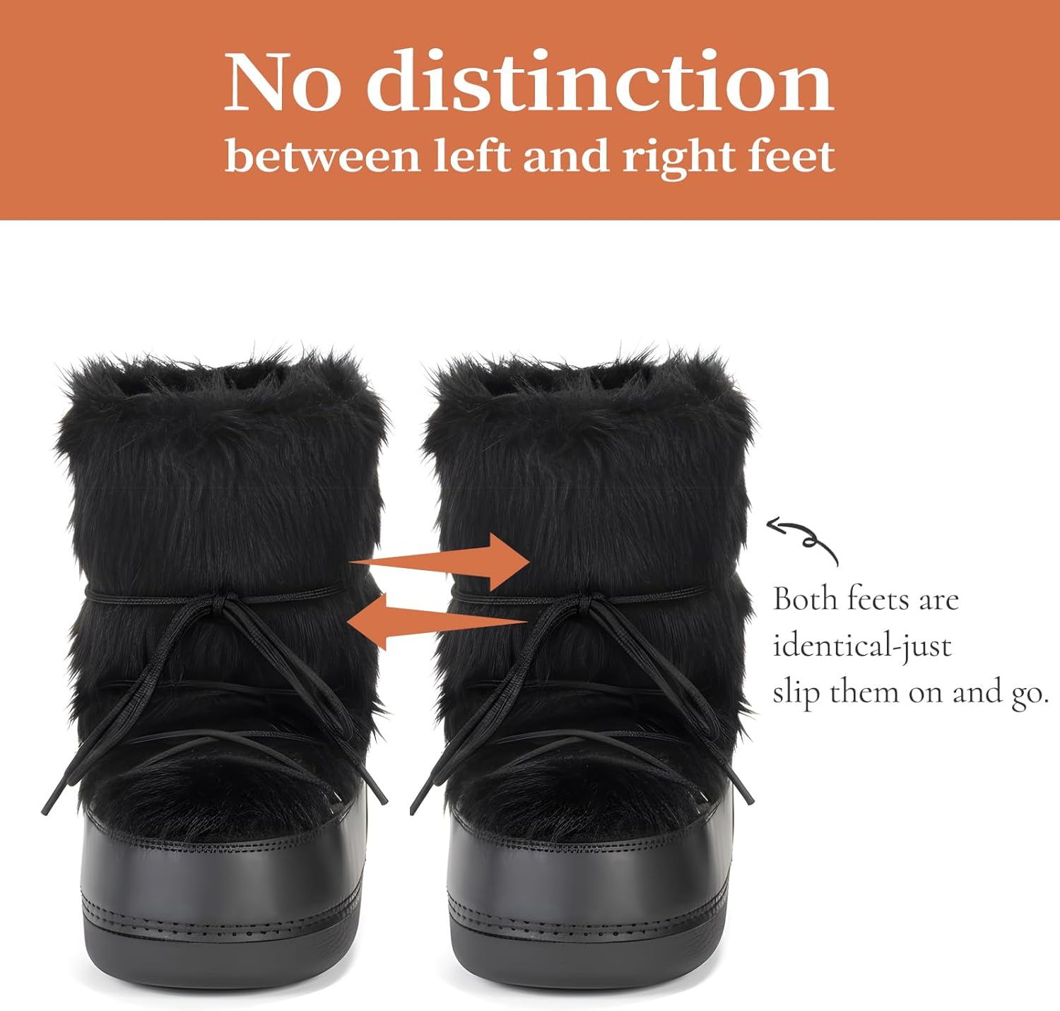 Women's Faux Fur Snow Boots for Women Warm Winter Fluffy Boots Fuzzy Comfortable Shoes - Image 4