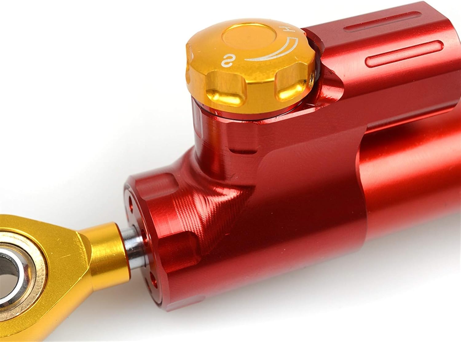 Motorcycle Steering Damper Stabilizer Linear Reversed Safety Control For Kawasaki ZRX1200R-N-S ZX6R ZX6R VERSYS1000 ZRX1100 Mounting Bracket Kit(Gold red and box)