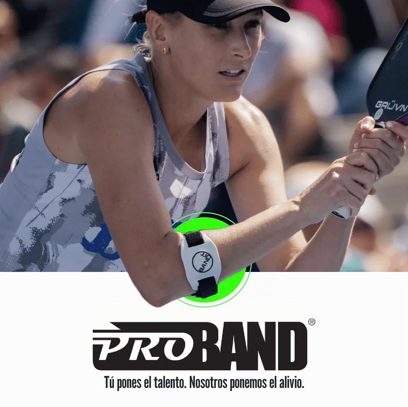 Band-It ABI00 - Cinta Deportiva de sujeción para el antebrazo, Color Negro y Blanco