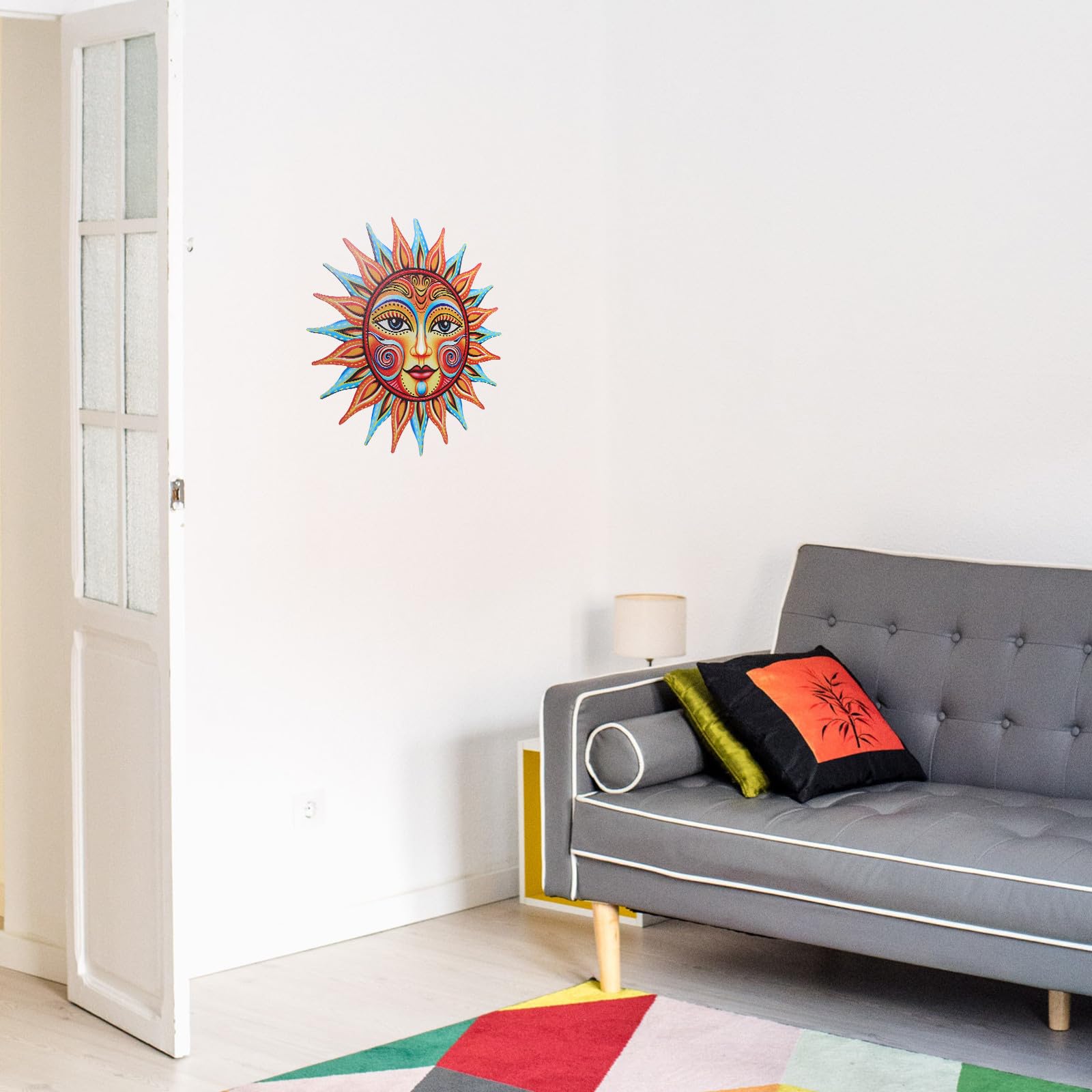 Didiseaon 3 Piezas Decoración Colgante de Sol en Hierro para Pared