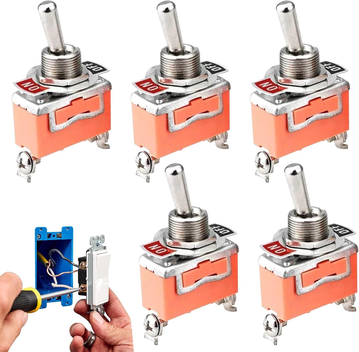 Voiakiu Waterproof Toggle - AC250V 15A Toggle Switches With Waterproof ...