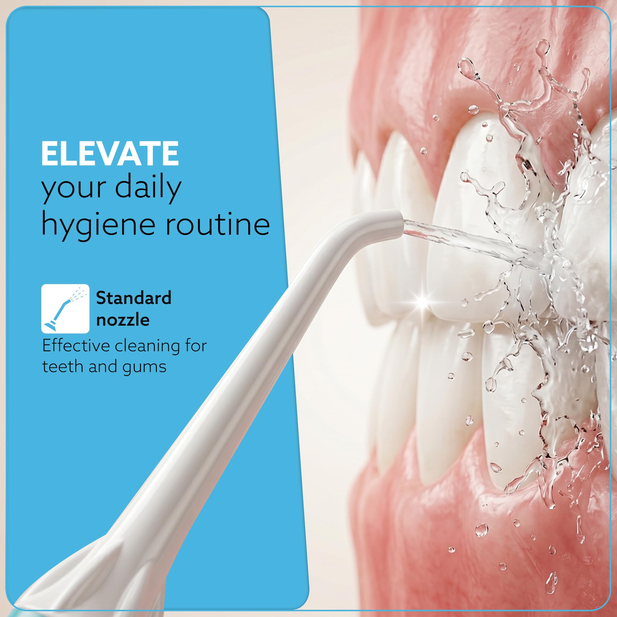 AGARO Oral Irrigator, Portable, Cordless & Rechargeable, 4 Cleaning Modes, IPX7 Waterproof with 200ml Water Tank, Flossing at Home & Travel, Oral Flosser, Dental Flosser for teeth 4