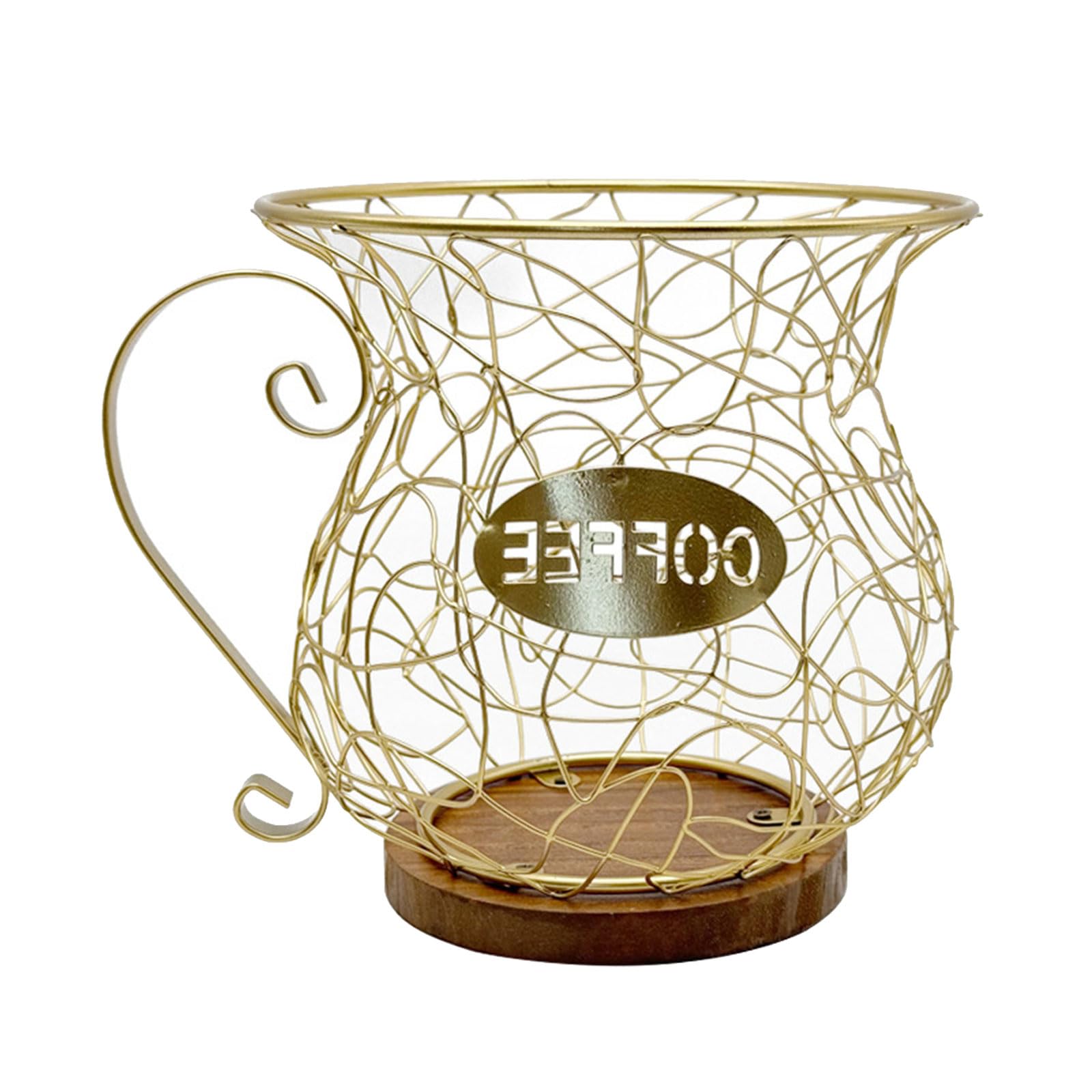 Kalttoy Gold Multipurpose Coffee Storage Container In Elegant Designs Opening Suitable Accessory For Kitchens Cafes And Offices Dustproof Coffee Box