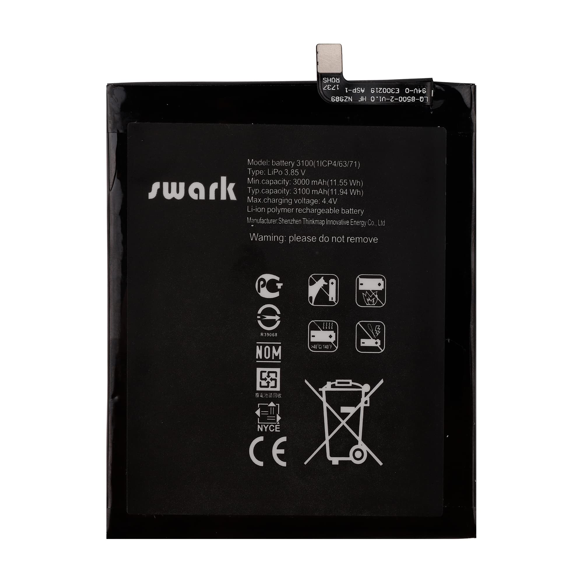 Batería de repuesto BQ 3100 completa con BQ Aquaris X Pro con herramientas
