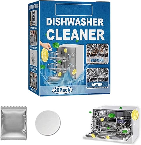 Tabletas de limpieza de lavavajillas limpiador de lavavajillas ayuda a eliminar la cal y los residuos que causan olor 60 tabletas