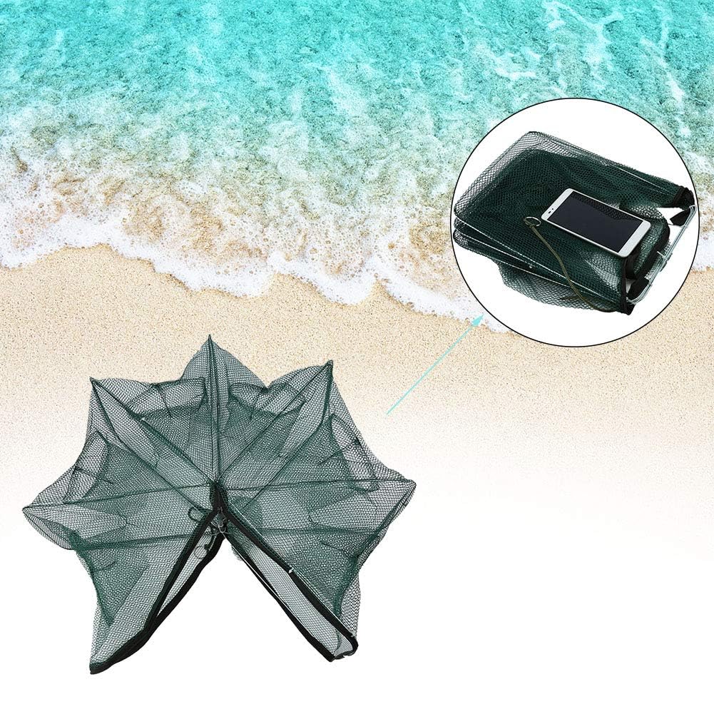 6/12 Fori Rete da Pesca Pieghevole Automatico Trappola Rete da Pesca Netto Gamberetti Gabbia Nylon Granchio Pesce Trappola Colata (6 Fori)