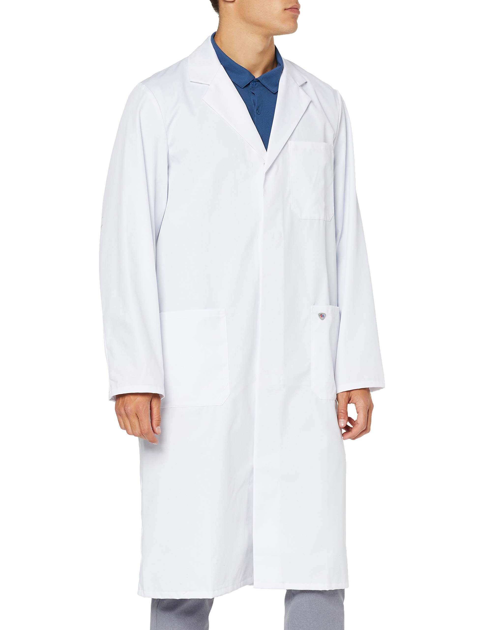 BP 1619-485-21-46n, Men's coat, Long sleeve, collar with lapels 215,00 g/m², fabric blend white, 36/37n