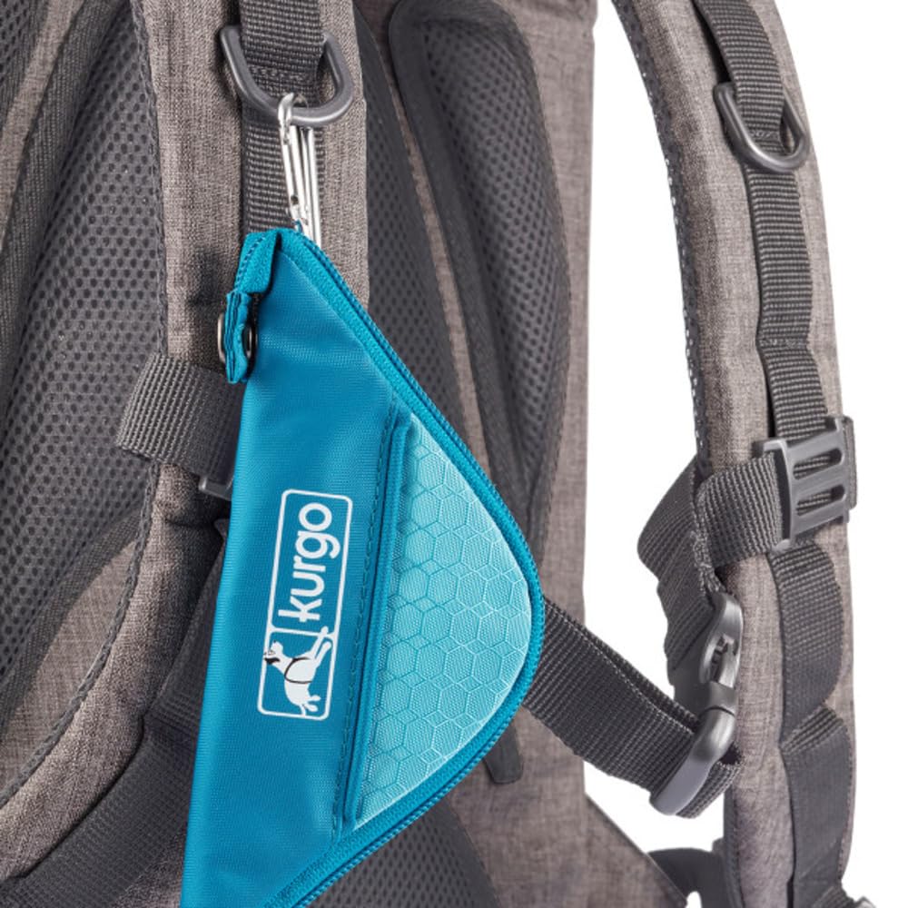Kurgo Hundetransportrucksack für kleine Haustiere - Tragbarer Haustier-Reiserucksack - Armorsole-Basis - Umwandelbarer Rucksack zu Transportbox - Robuster Haustierrucksack - Heather Grey