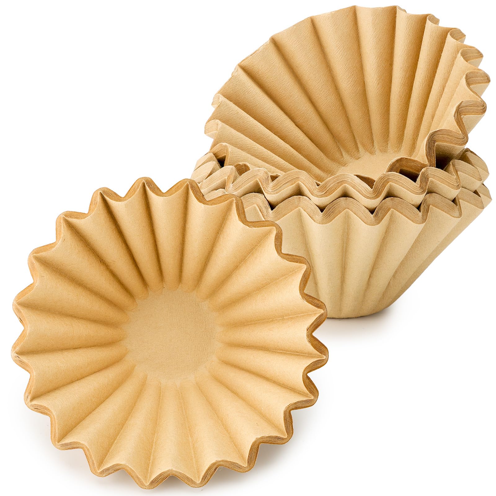 Segarty 1-4 Cup Paper Coffee Filters Disposable, 100 Count 7.2in Unbleached Natural Brown Basket Coffee Filter Liners Ideal for Pour Over Maker Coffee Brewer Dripper Machine for Home Office, Cafeteria