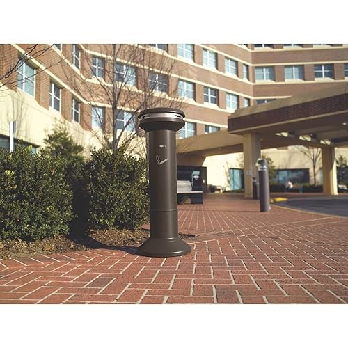 Miniatura 2 de Rubbermaid Commercial Products - Estación infinita de acero inoxidable para fumadores de capacidad ultra alta, 6.7 galones, color negro, receptáculo