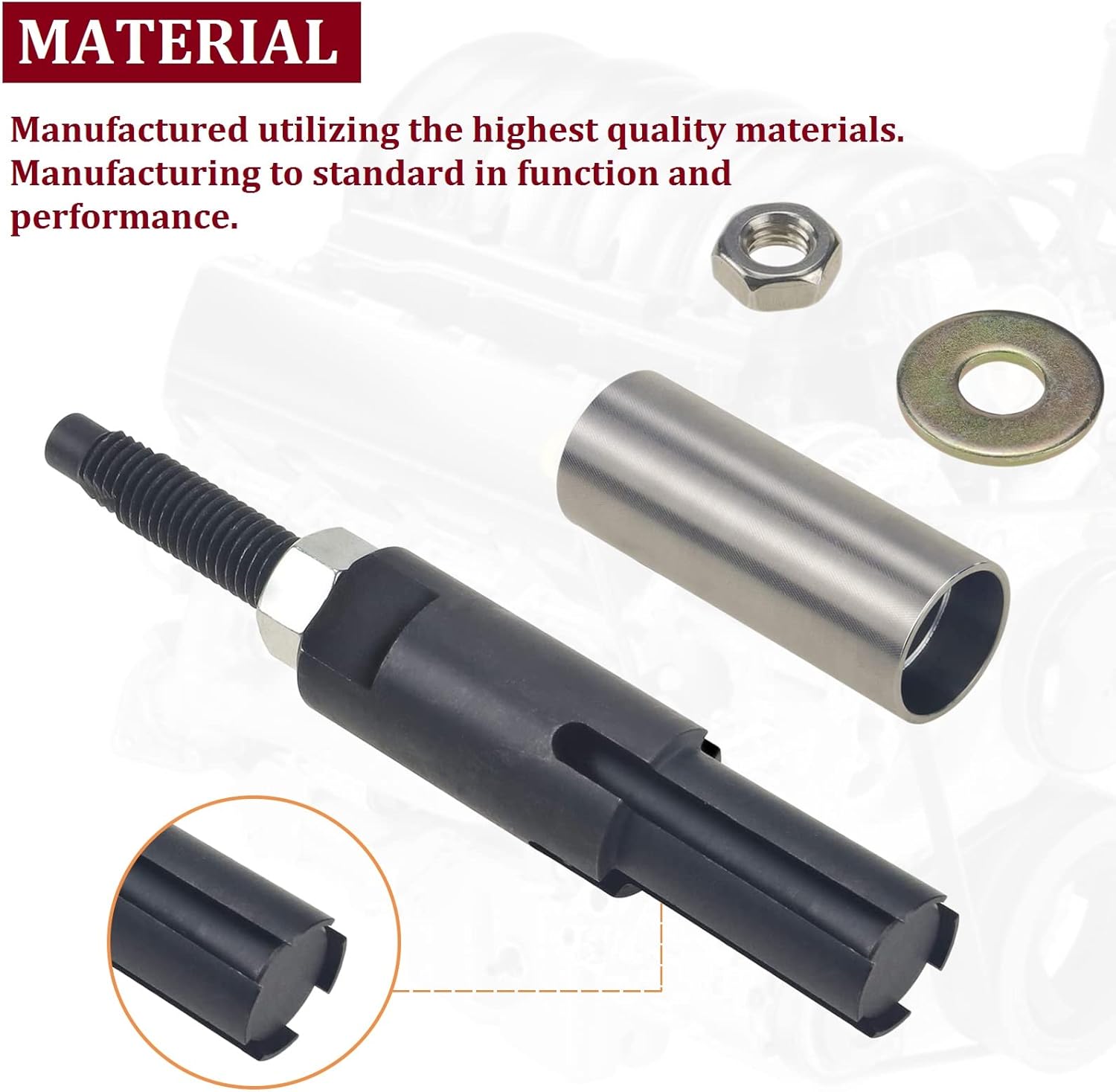 Injector Tube Remover Installer Tools Kit for 2001~2020 GM 6.6L Duramax Diesel Similar to OTC-7222 Replaces J-45910