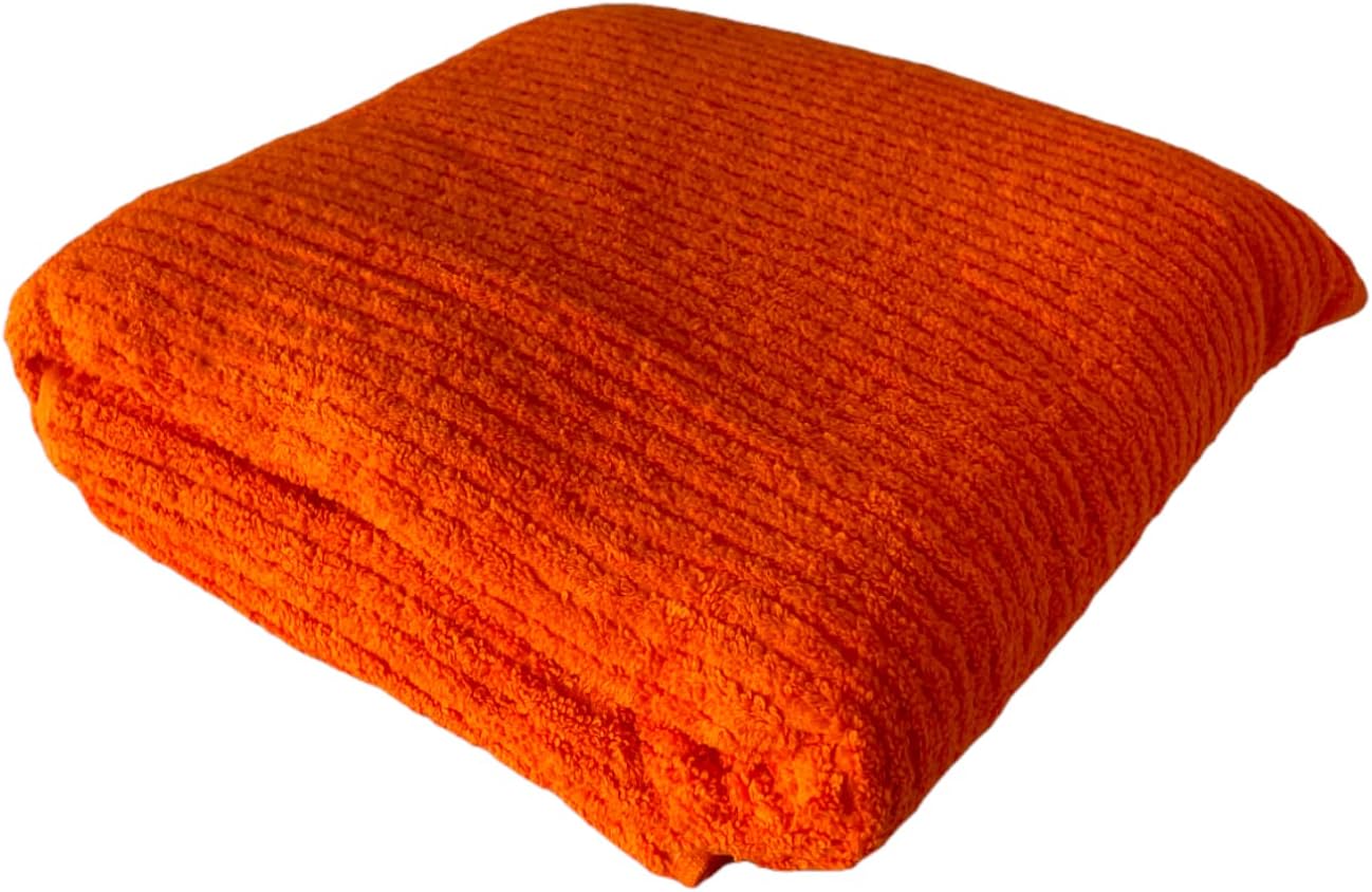 100% Cotton Turkish Towels for Bath Hotel and Spa, Large Bath Towels, Soft and Absorbent Bath Sheet,Orange (1)