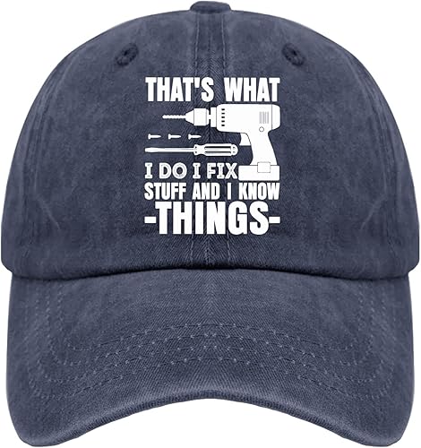 Vista 32 de Dad Hats That's What i do i fix Stuff and i Know Things Dad Hats, Funny Baseball Cap for Women