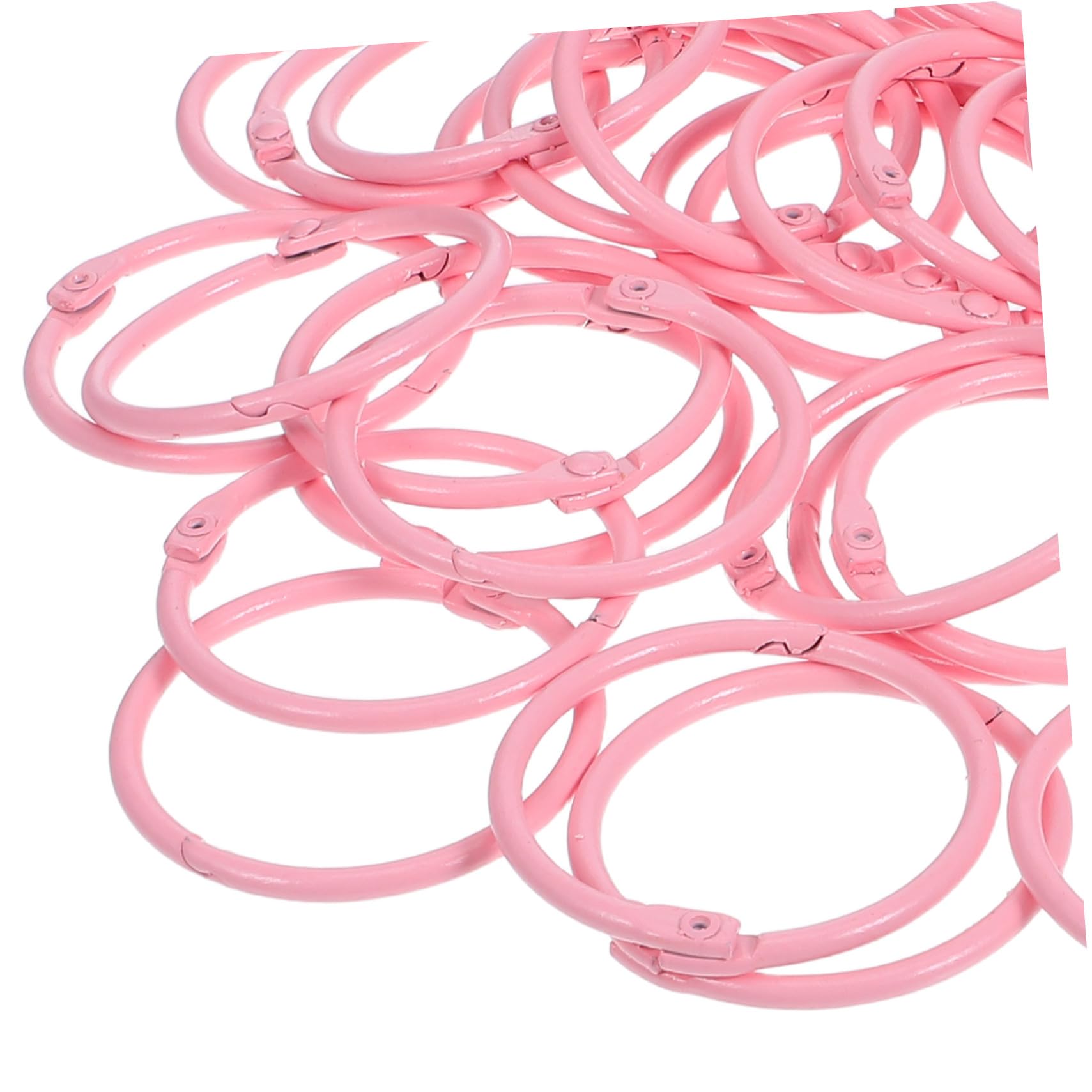 50 Pezzi Anelli Raccoglitore Mobili in Metallo Rosa per Schede Flash Portachiavi e Organizer Note per Ufficio Scuola e Casa
