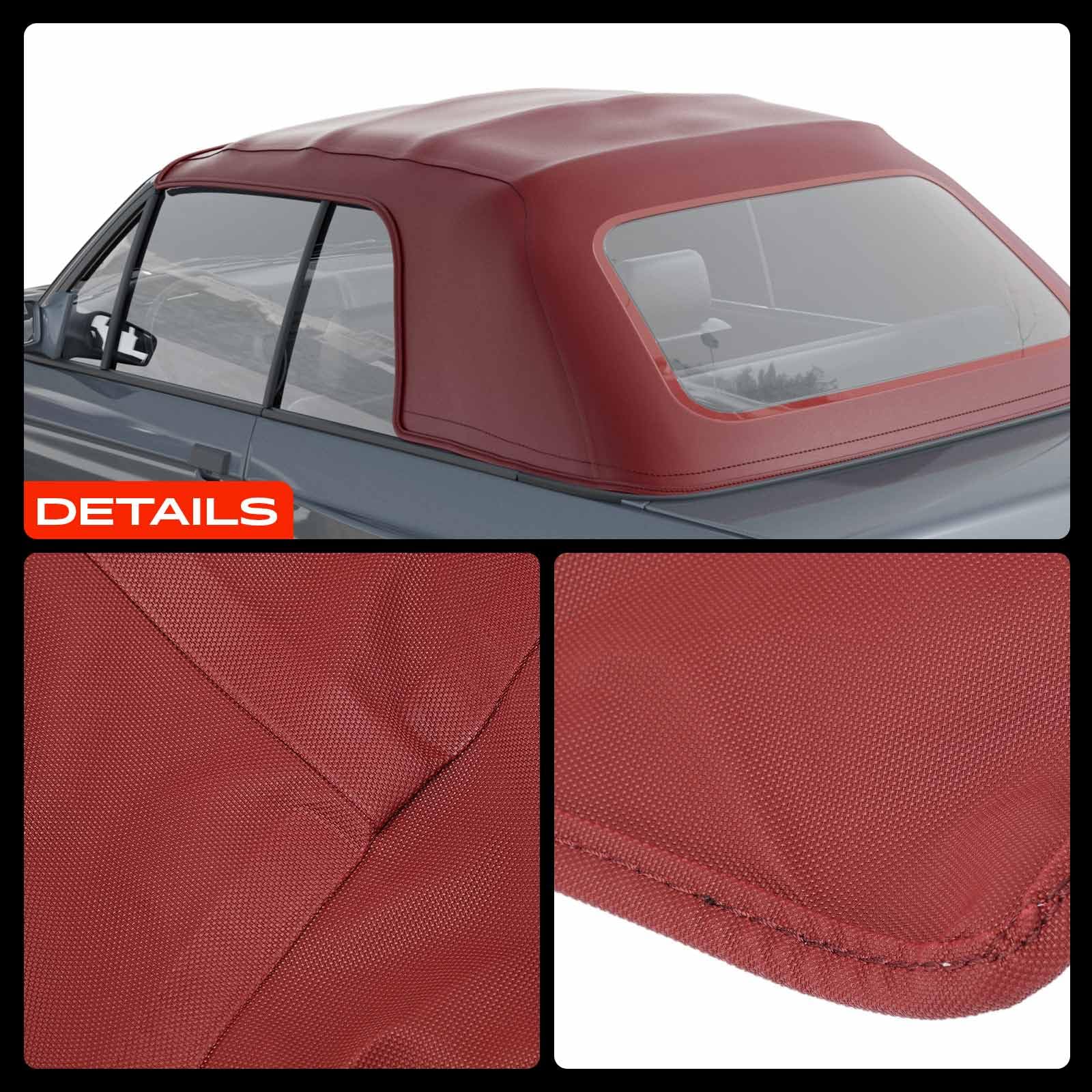 Frankberg Capota convertible Softtop Verdeckbezug BordeauxRojo Plastik Compatible con Serie 3 E36 1990-1998 Berlina