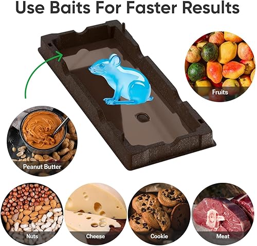 Miniatura 6 de Trampas adhesivas resistentes para ratones y ratas pequeñas, 12 unidades