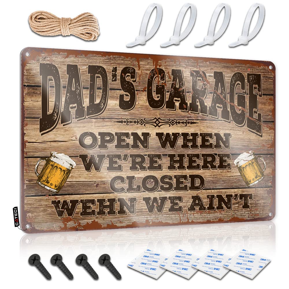 IBWNBBUSN Boys Room Decor Teenager Dad'S Garage Sign Funny Tin Metal Signs Warning Tin Sign(30X40CM)