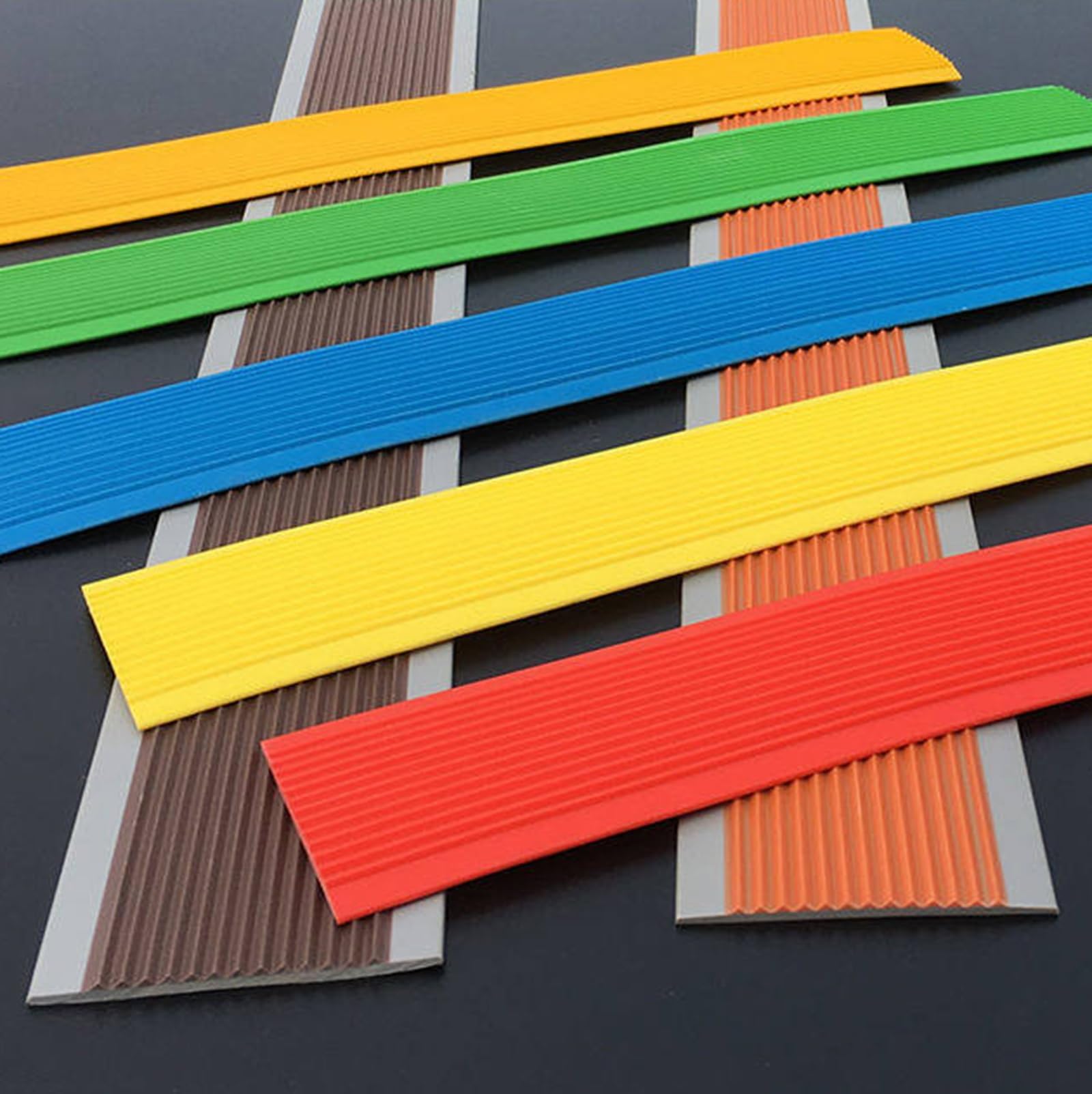 Cinta de seguridad antideslizante de 1-3-5-15-20 m, tira antideslizante de tracción, peldaños autoadhesivos para rampas, escalones, escaleras (azul - 100 mm de ancho, 20 m)