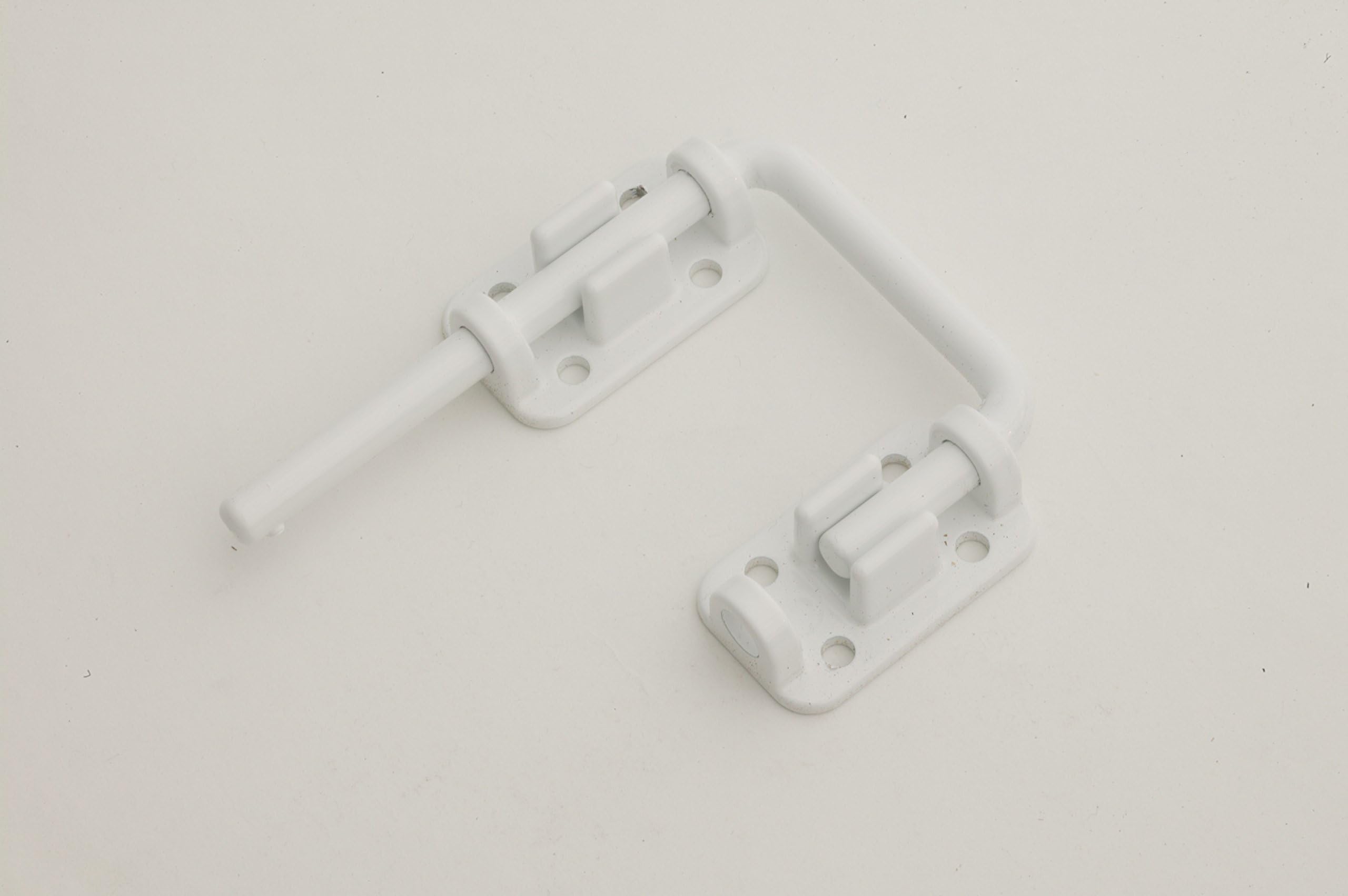 Patio Door Latch - Safe and Secure Drop-in Lock for Your Sliding Glass Doors, Patio Door Security Latch (Made in The USA) (Extra Wide, White Powder Coat Finish)